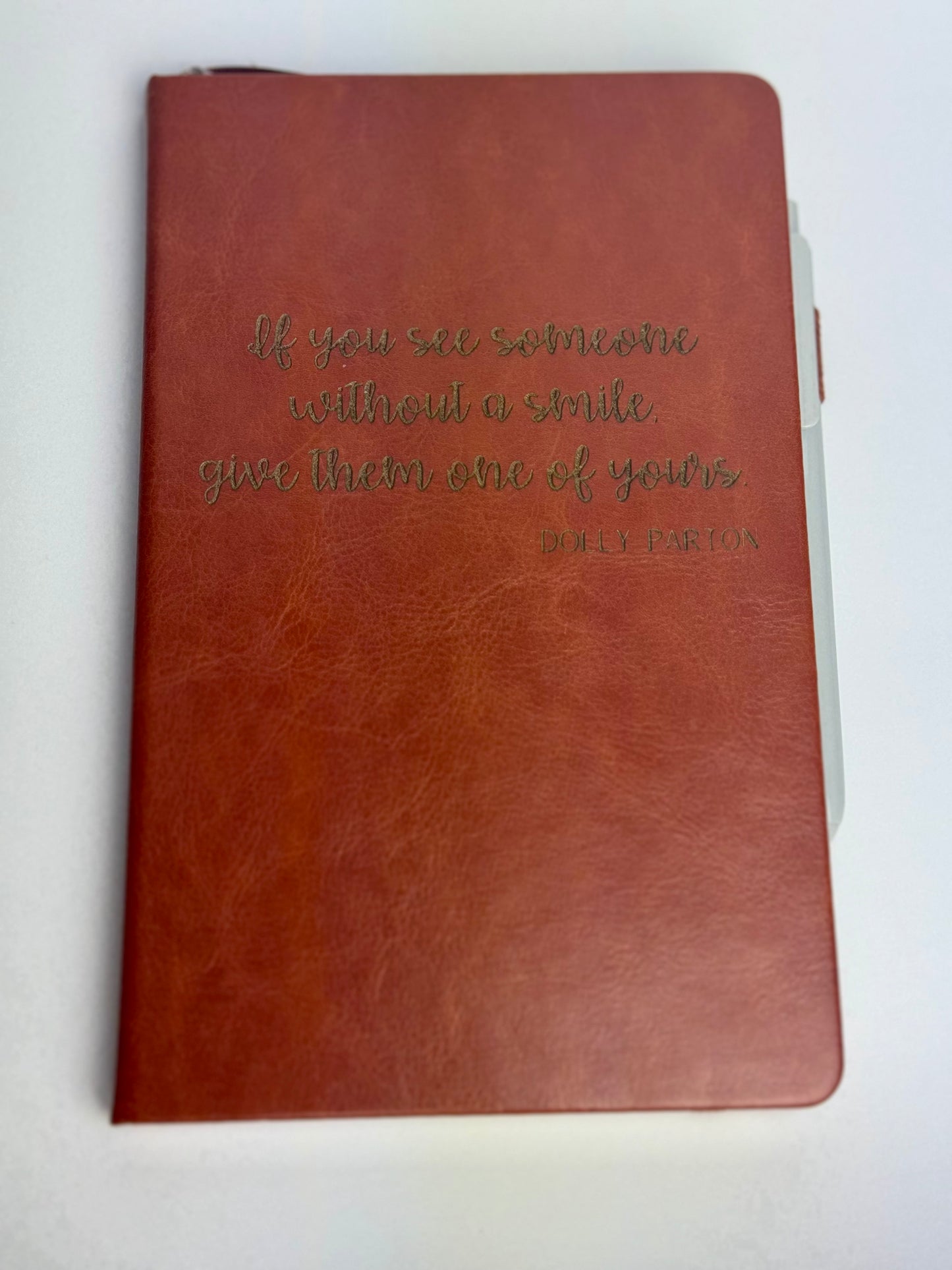 Dolly Parton Smile Leather Notebook