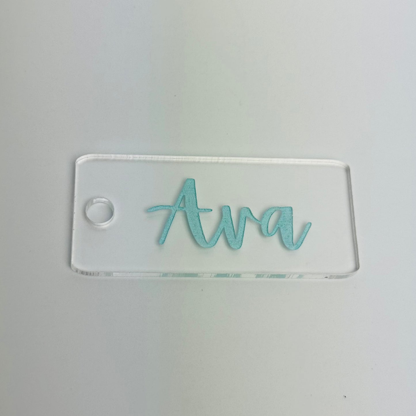 Clear Personalized Name Keychain