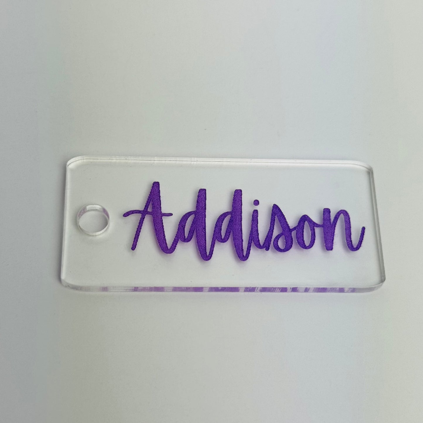 Clear Personalized Name Keychain