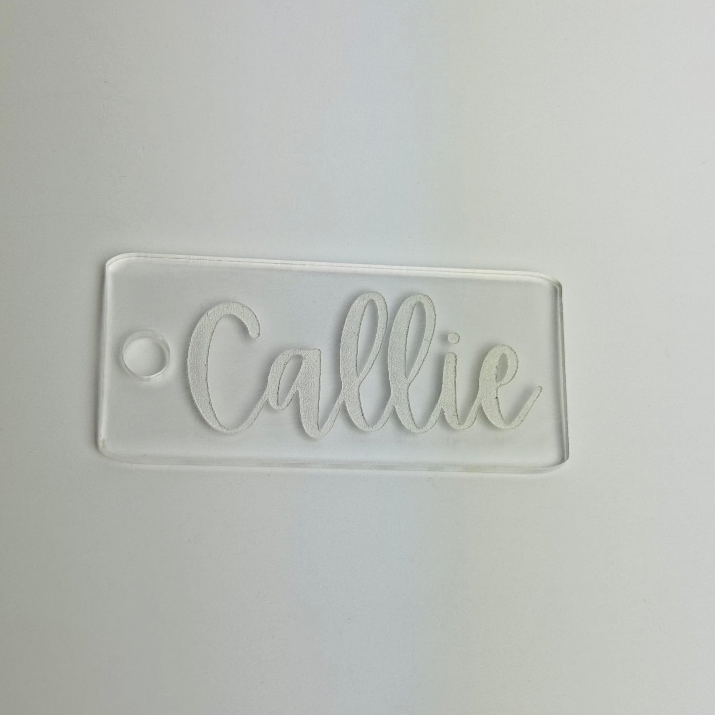 Clear Personalized Name Keychain