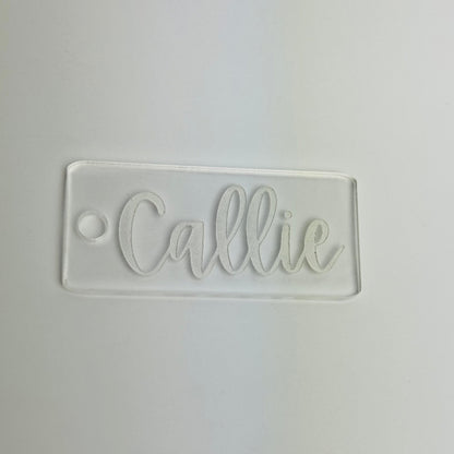 Clear Personalized Name Keychain