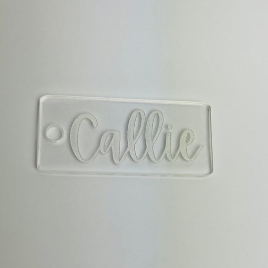 Clear Personalized Name Keychain