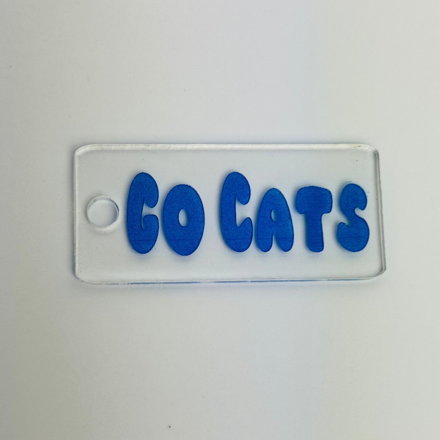 Clear Go Cats Keychain