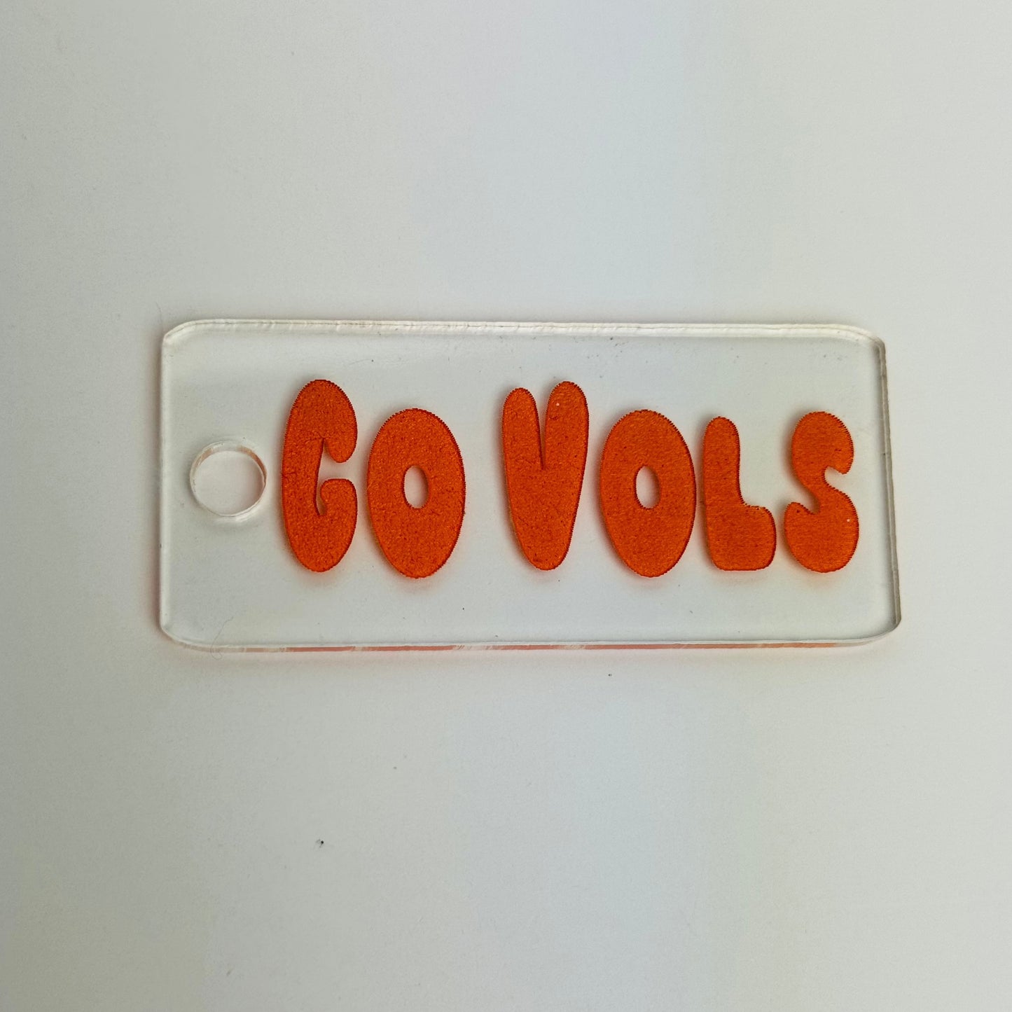 Clear Go Vols Keychain