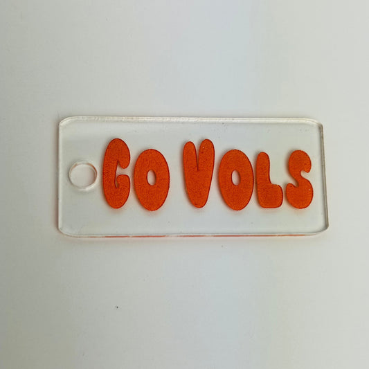 Clear Go Vols Keychain